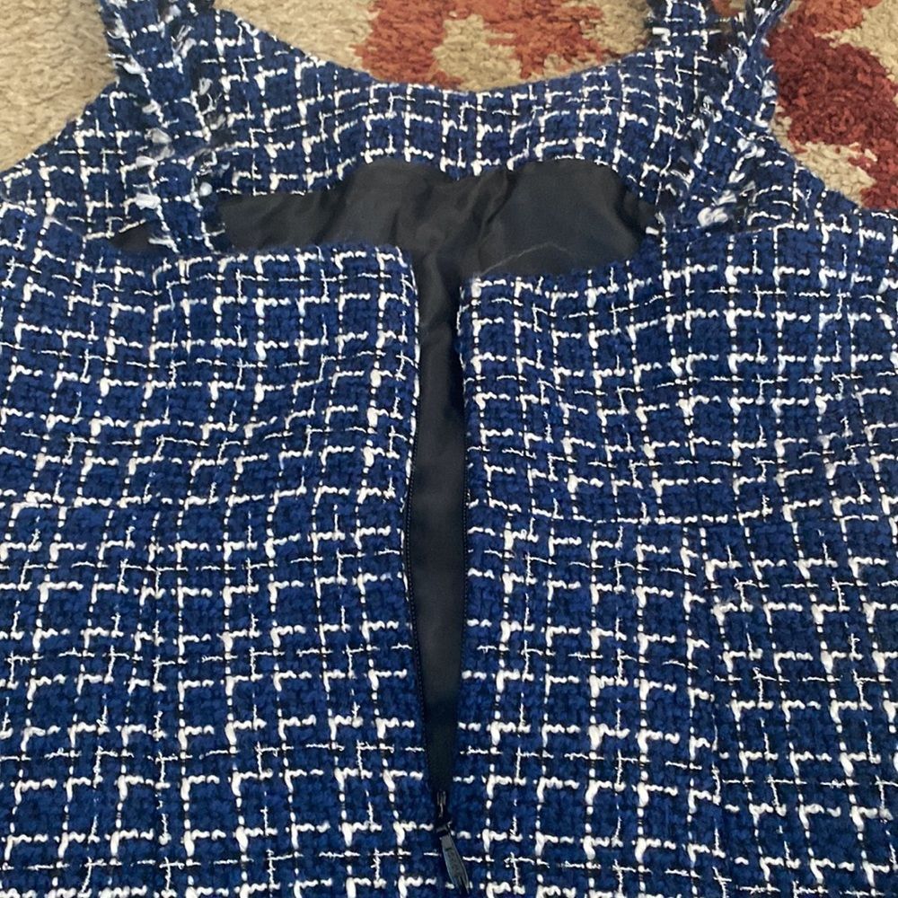 Blue Tweed Dress - Picture 9 of 11